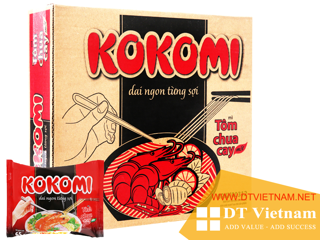 Mì Kokomi Tôm chua cay MB KM 1lon Hổ Vằn 30gói x 65gr