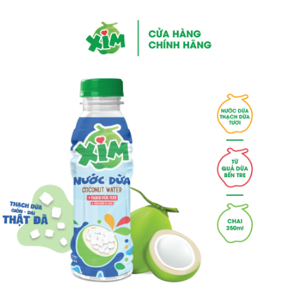 Nước dừa Xim thạch dừa tươi chai 350ml