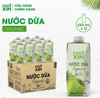 Nước Dừa Cocoxim Organic 330 ml P12-6