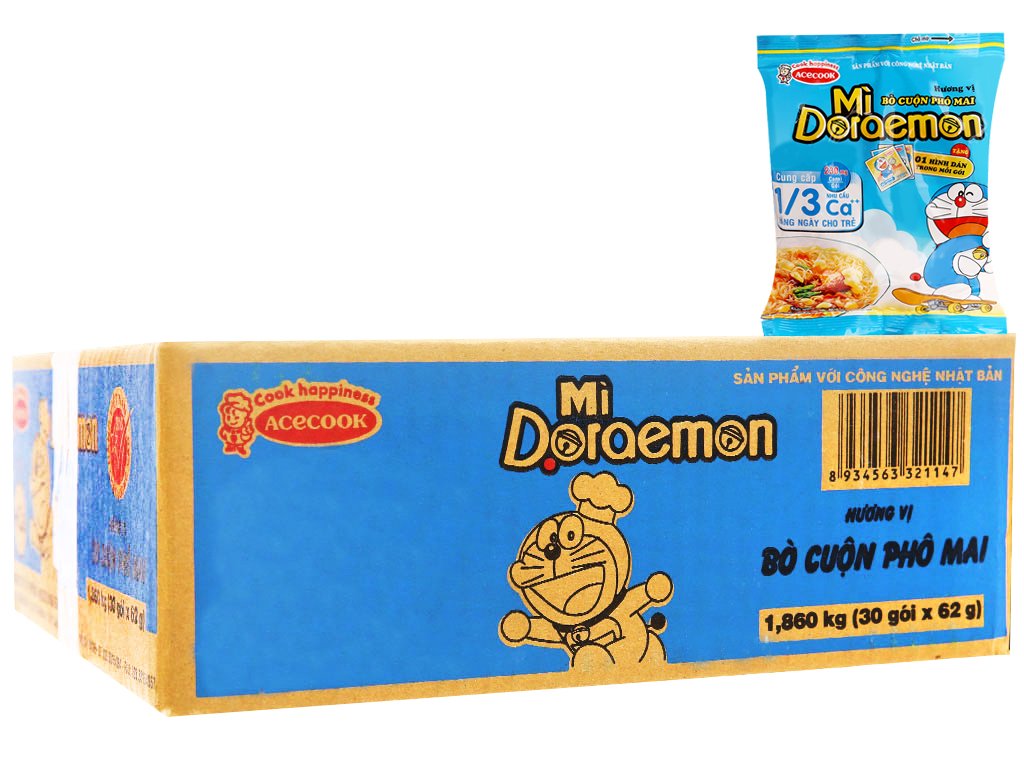 Mì Doraemon Bò Cuộn Pho Mai 30