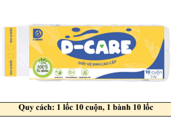 Giấy vệ sinh cao cấp D-Care 10cuộn x 10 lốc MB